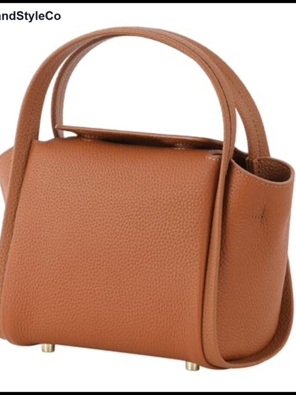 Genuine Top Grain Leather Mini Tote Bag for Women Top Handle Crossbody Purse